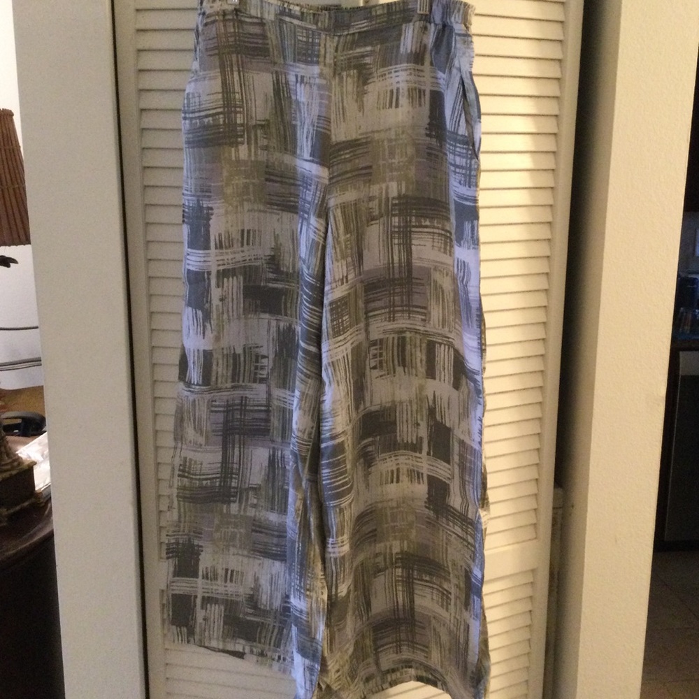 Match Point 100% Linen Palazzo Pant